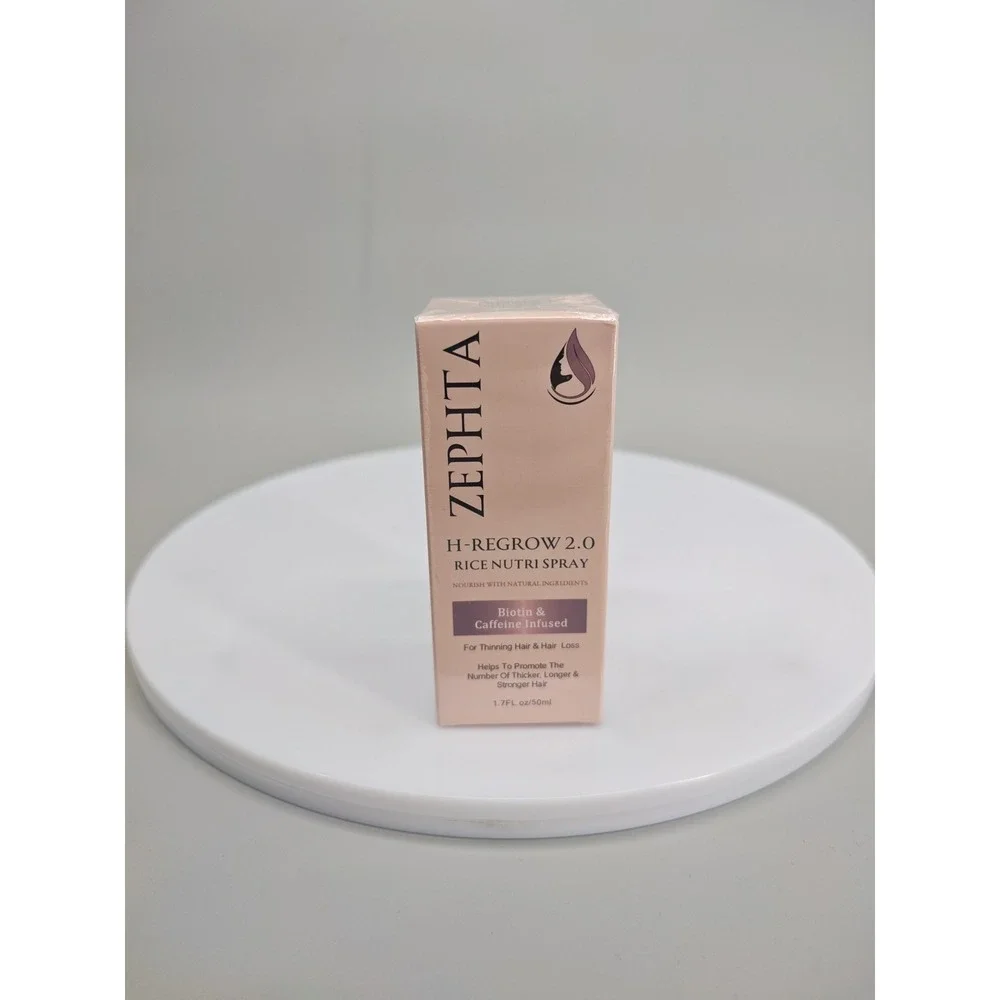 Zephta H-Regrow 2.0 Rice Nutri Spray 1.7oz Biotin Caffeine Hair Loss Treatment‎
